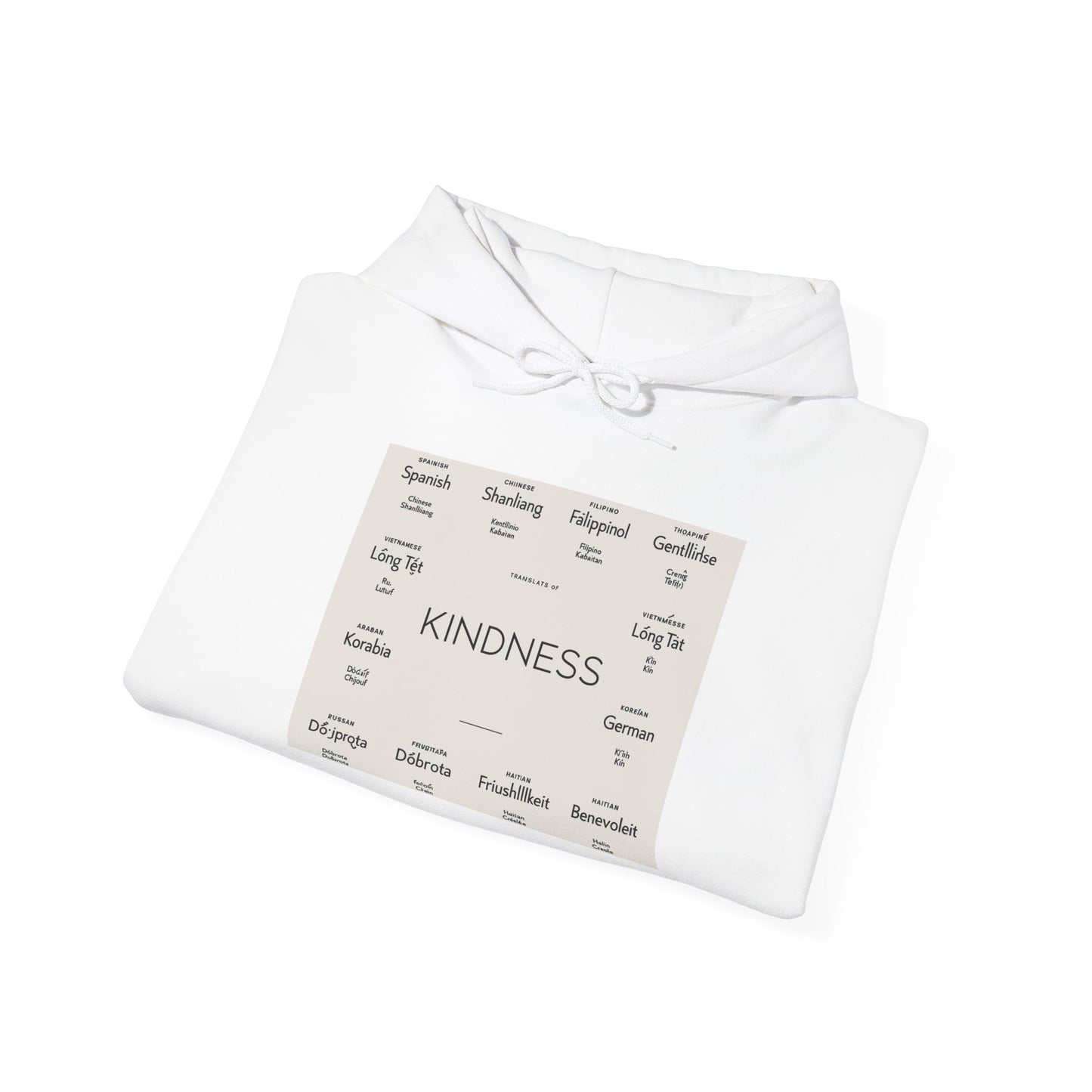 "Kindness in Many Languages" Unisex Heavy Blend™ Hooded Sweatshirt
