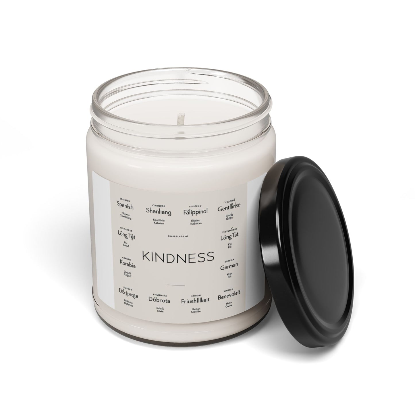 "Kindness in Many Languages" Scented Soy Candle, 9oz