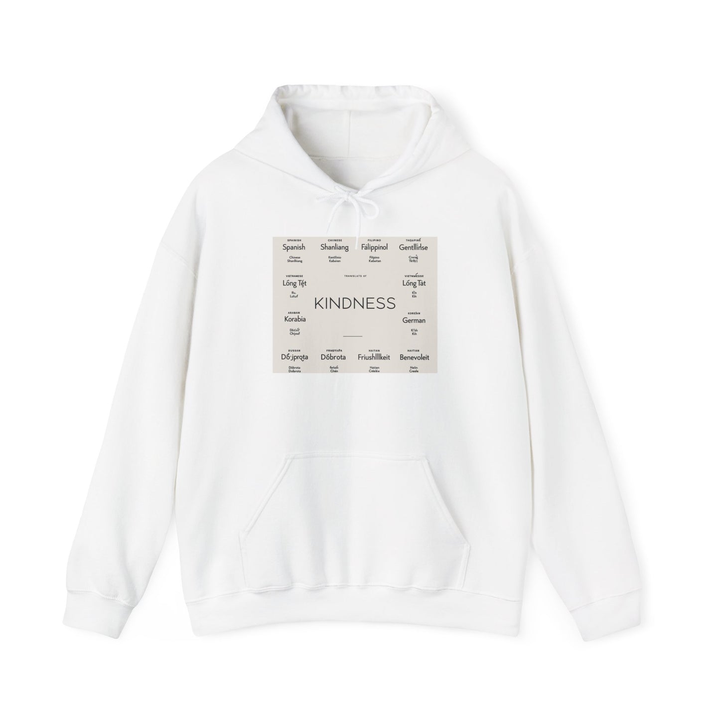 "Kindness in Many Languages"  Unisex Heavy Blend™ Hooded Sweatshirt