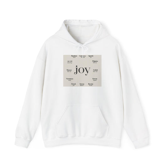 “Joy in Many Languages” Unisex Heavy Blend™ Hooded Sweatshirt