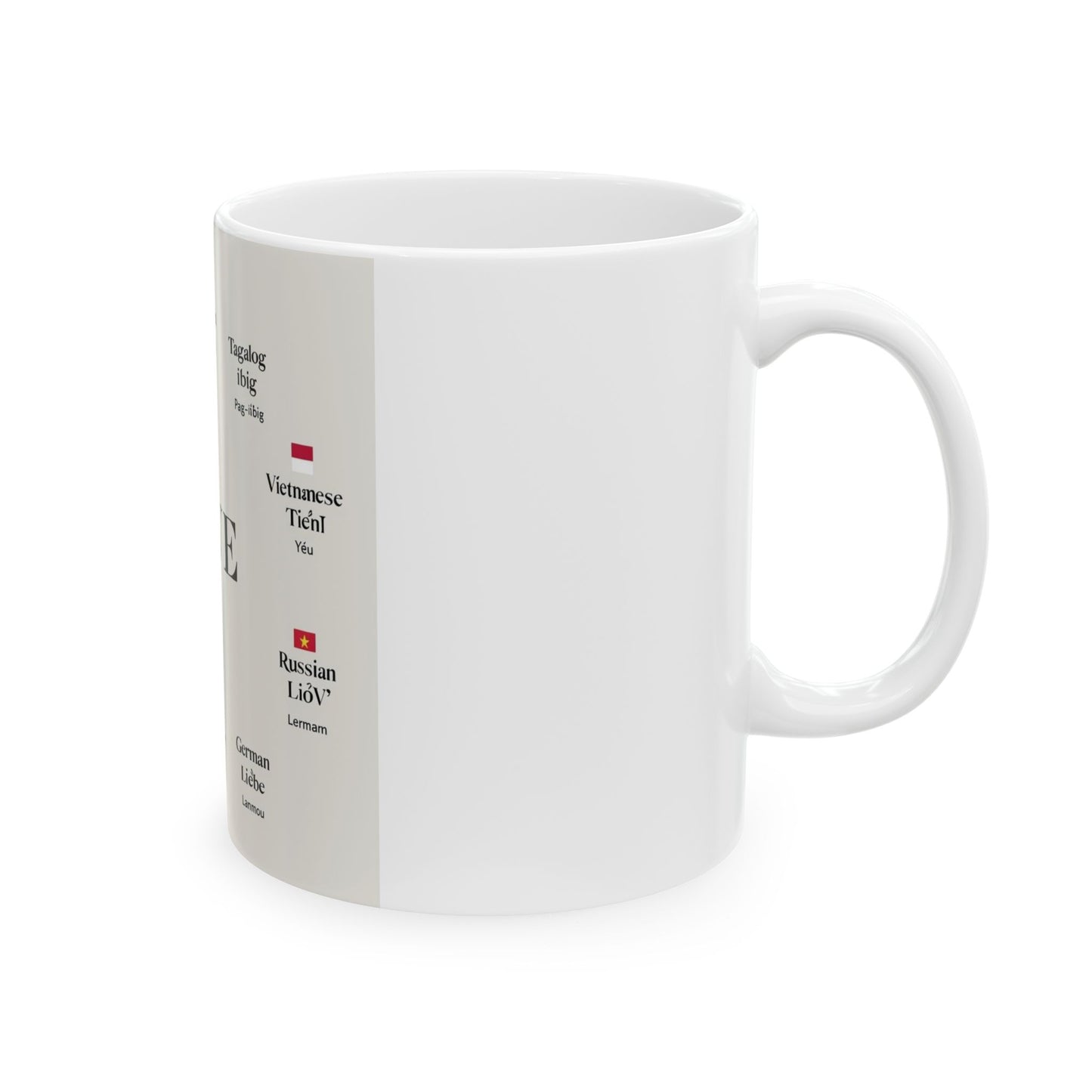 "Love in Many Languages"  Ceramic Mug, (11oz, 15oz)