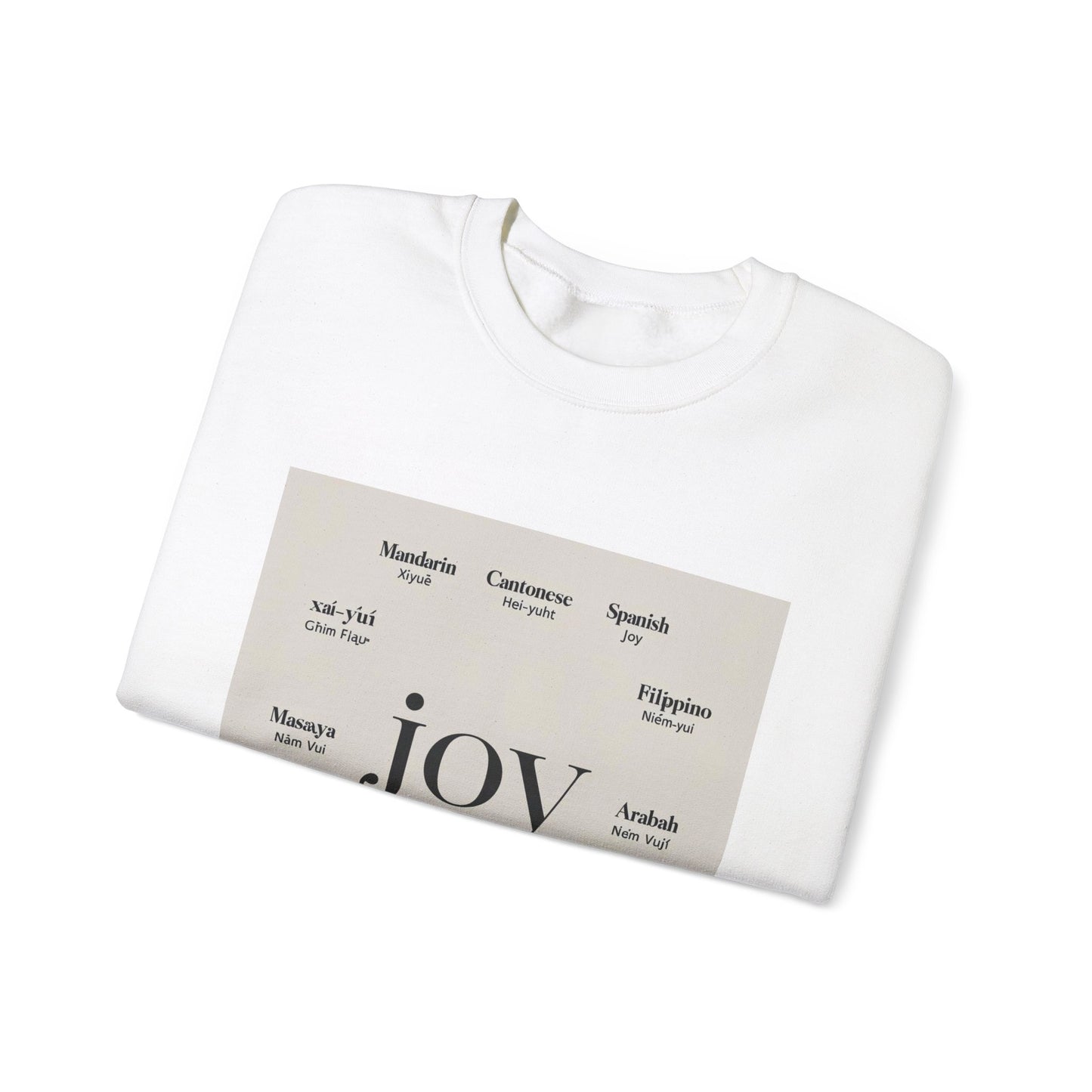 “Joy in Many Languages” Unisex Heavy Blend™ Crewneck Sweatshirt